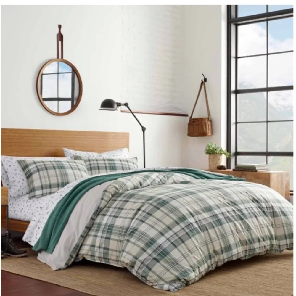 New Eddie Bauer - Timbers Plaid Reversible Duvet Cover